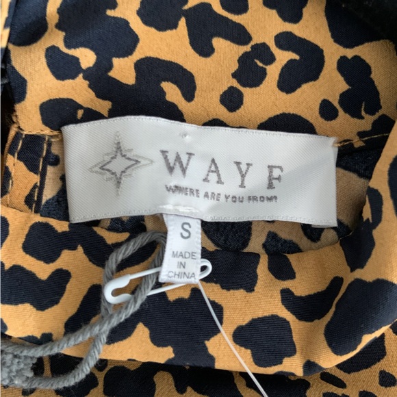 Wayf Pierce Leopard Print Long Sleeve Mock Neck Minidress Size S - Picture 13 of 16